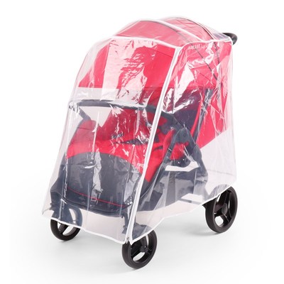 MASTER双胞胎童车防风防雨罩双人婴儿车挡风罩推车宝宝四季通用