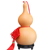 口葫芦文玩挂件天然宝葫芦木塞空心带籽装 朱砂玄关门口客厅