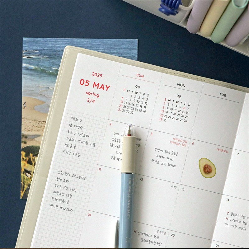 韩国iconic复古商务2025年月计划日程本日期工作会议手账笔记本L