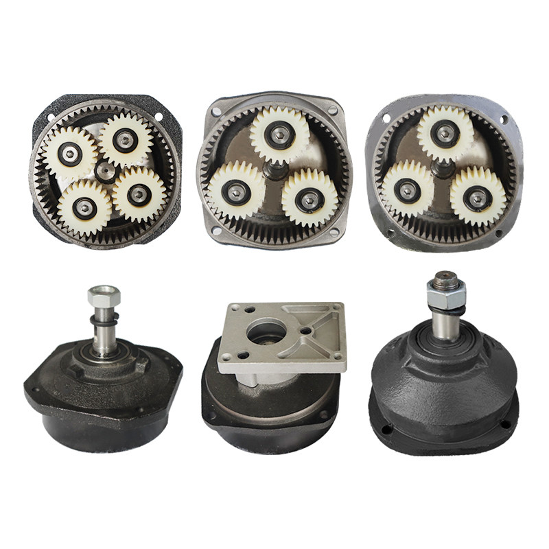 工程电动三轮车减速机头直流有刷中置齿轮减速电机前盖变速箱总成