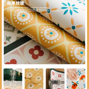 小瓷皮革餐垫隔热垫长方形茶杯家用碗垫定制尺寸防水防油免洗