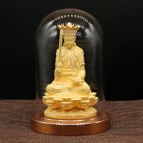 绒沙金汽车饰品文殊菩萨普贤菩萨像华严圣生肖兔守护神