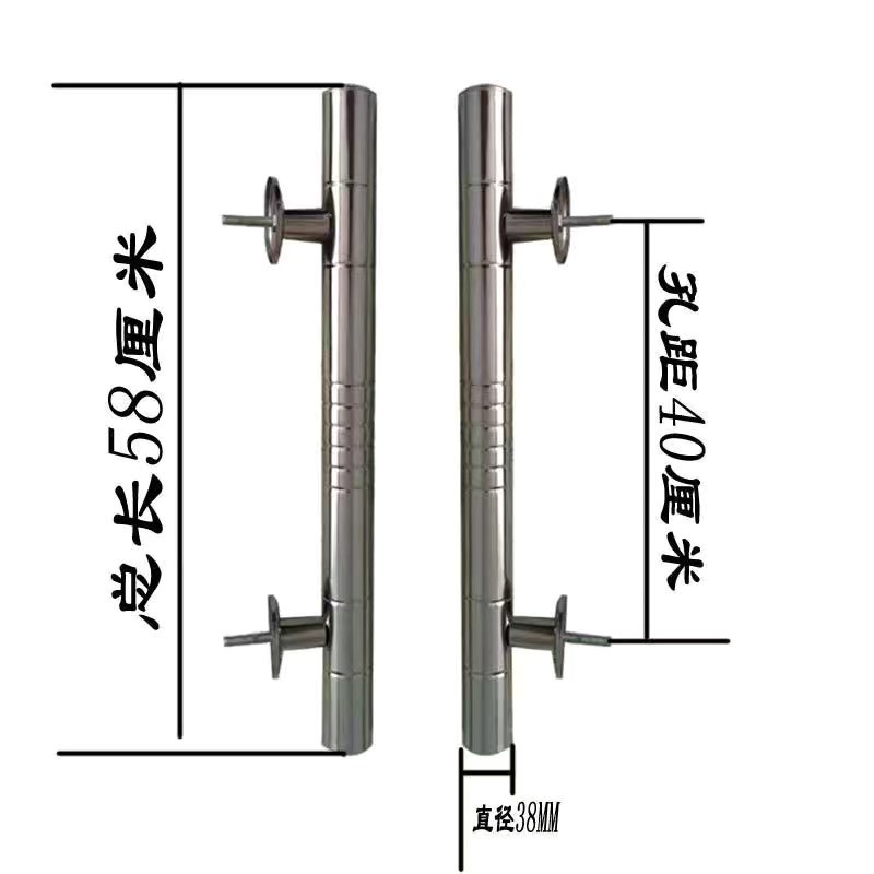 农村庭院铁门拉手 不锈钢把手 大门 家用五金老式扶手