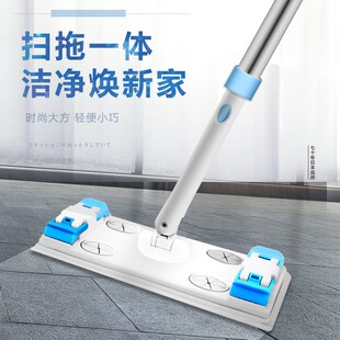 木地板瓷砖地拖 夹布拖把平板家用一拖净抹布吸C水墩布拖布固式