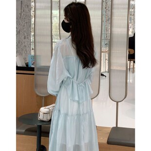 时髦防晒衬衫吊带裙子两件套裙女2024夏季新款洋气显瘦时尚连衣裙