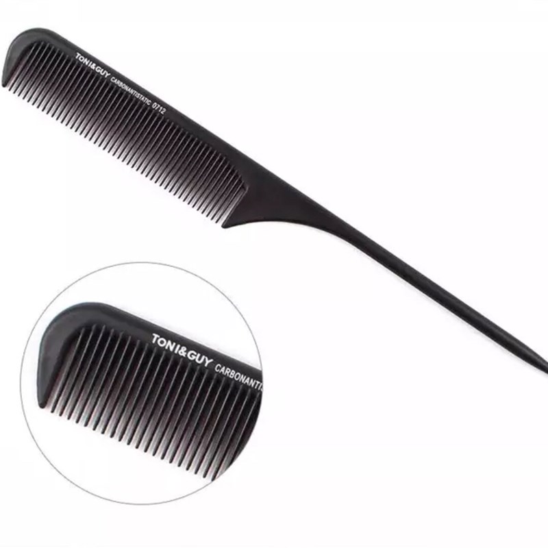 空姐乘务员盘发造型盘头分区尖尾梳子碳纤维防静电耐高温密齿梳子