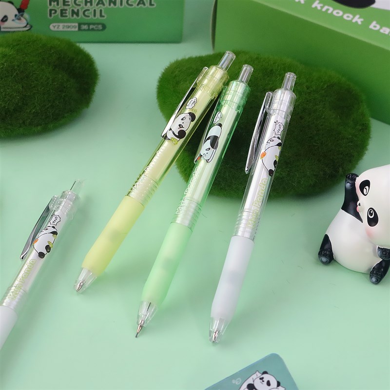 一正阿困熊自动铅笔低重心写不断小学生自动笔软握胶金属笔夹0.5