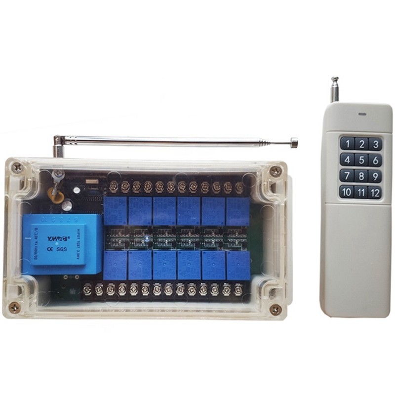 220V/380B多路十二路无线遥控开关遥控器电灯电路无线控制器开关