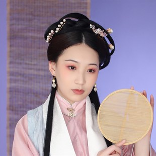 溪亭记软麻花包全发丝汉服假发无底座手残党软发包古风日常发髻