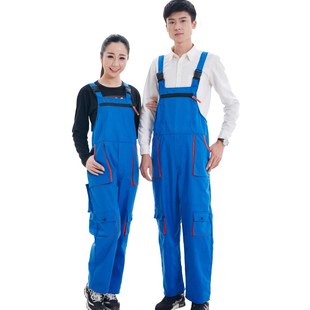 连体工装背带裤男女表演出服机汽维修喷漆装修木匠雕刻工作服定制