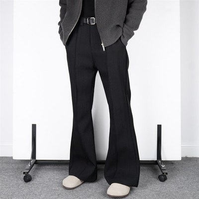 OKINE/微喇肌理TR面料垂感中褶设计高级感立体剪裁抗皱休闲西裤