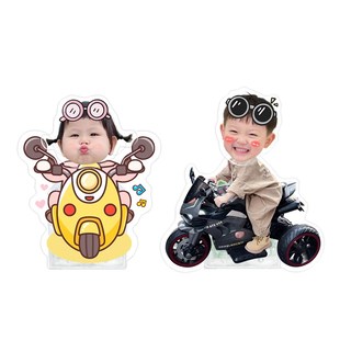 网红汽车照片定制摆件摇头2024中控台高级感可爱车载摆件摇头晃脑