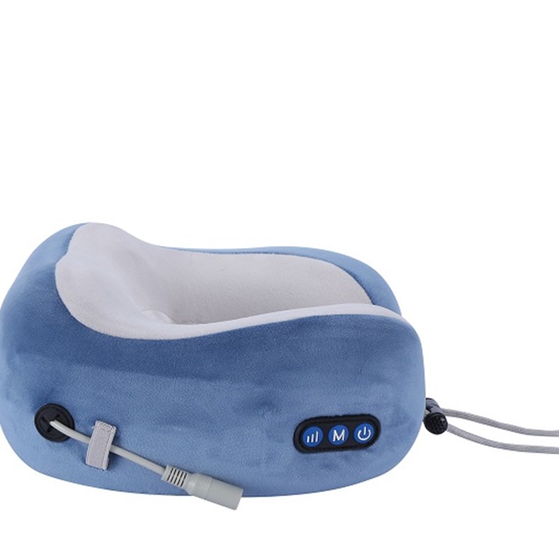美仕达新款U型按摩枕头护颈充电多功能按摩器揉捏震动颈椎仪 家用