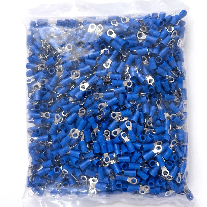 RV2-圆形O型预绝缘接线端子线鼻子 黄铜镀锡 1000只/包