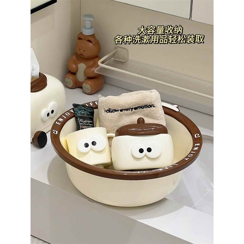 学生宿舍洗漱装住宿生洗澡用品面脸盆水桶提桶漱口杯学生三件