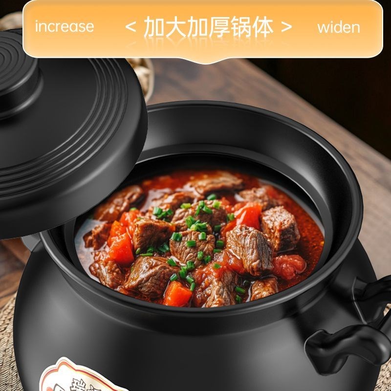 陶土锅煲汤砂锅大容量炖整鸡砂锅家用燃气陶瓷煲汤锅土锅炖锅