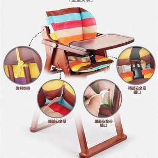 儿童餐椅坐垫布宝宝安全座椅棉垫摺叠餐椅座垫笑巴喜华子博比龙