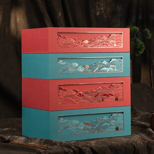 红茶包装盒空礼盒大红袍正山小种岩茶半斤装茶叶礼空盒子定制