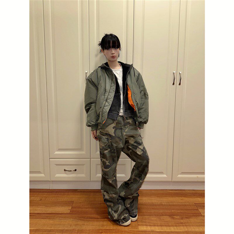 F383 2024秋冬季美式ma1飞行员夹克棉衣男女款宽松百搭保暖外套,男装,夹克,淘宝优惠券,粉丝福利购,淘宝优惠卷