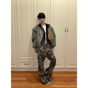 F383 2024秋冬季美式ma1飞行员夹克棉衣男女款宽松百搭保暖外套