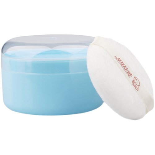 宝宝爽身粉粉盒新生婴儿专用粉扑毛绒储粉隔层式空盒超柔软分装盒