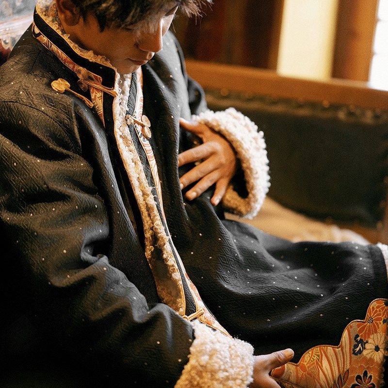 复古藏服外套秋冬新品男装 华丽藏装藏式棉服 羊羔毛袄子冬,男装,唐装,淘宝优惠券,粉丝福利购,淘宝优惠卷
