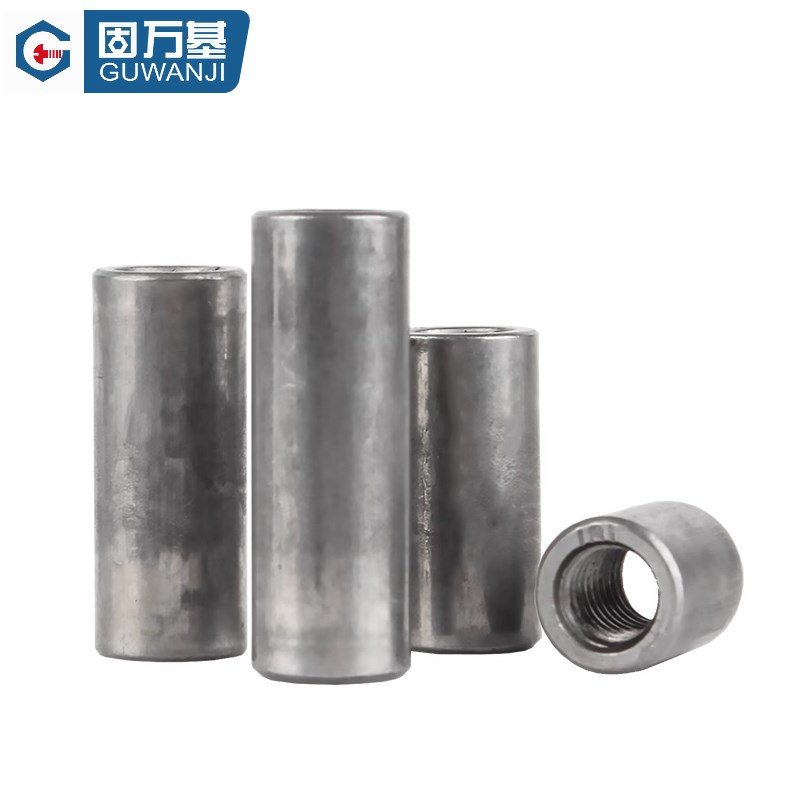 304不锈钢加长螺母圆形加厚接头螺帽丝杆牙条连接螺母柱圆柱螺母