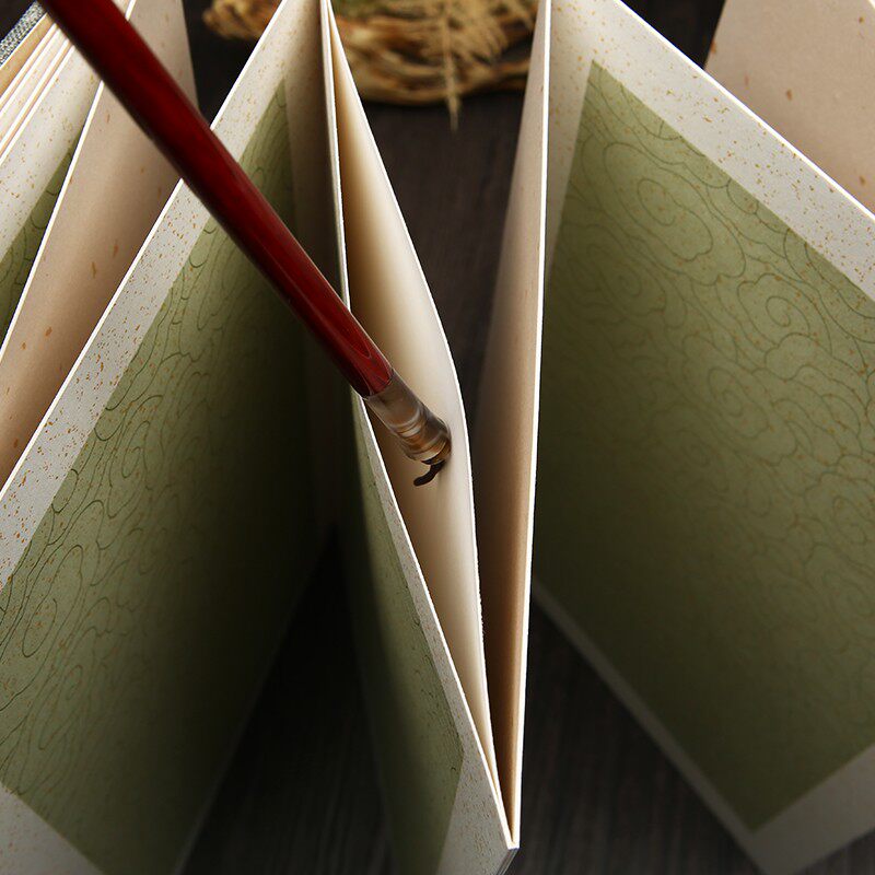 复古洒金祥云册页本仿古做旧册页半生熟空白小楷宣纸册页加厚卡纸