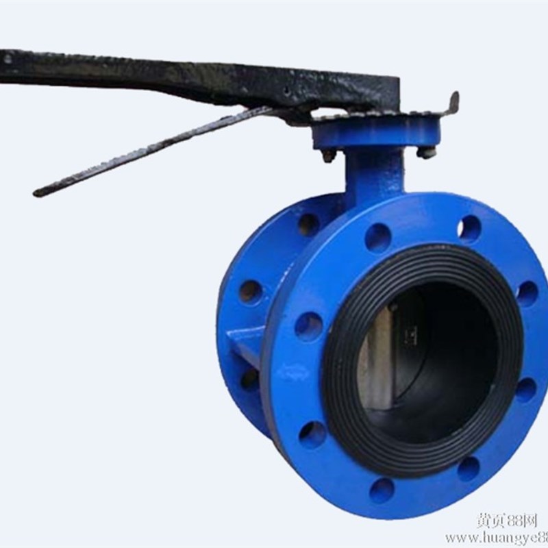 D41X-16国标手柄法兰蝶阀 铸铁法兰手动蝶阀40 50 65 80 100 150