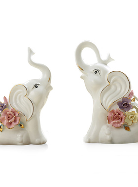 家居大象摆件酒柜家庭装饰品玄关客厅摆设房间卧室的小工艺品创意