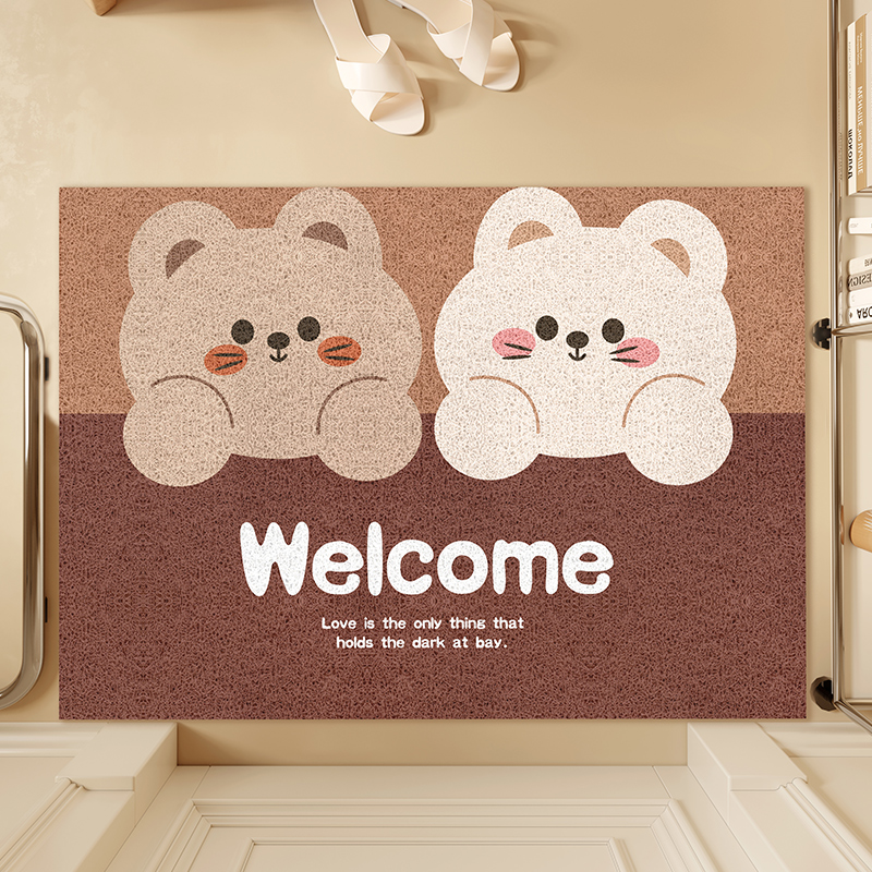 入户门地垫丝圈2024新款进门口入门外玄关脚垫耐脏可裁剪家用