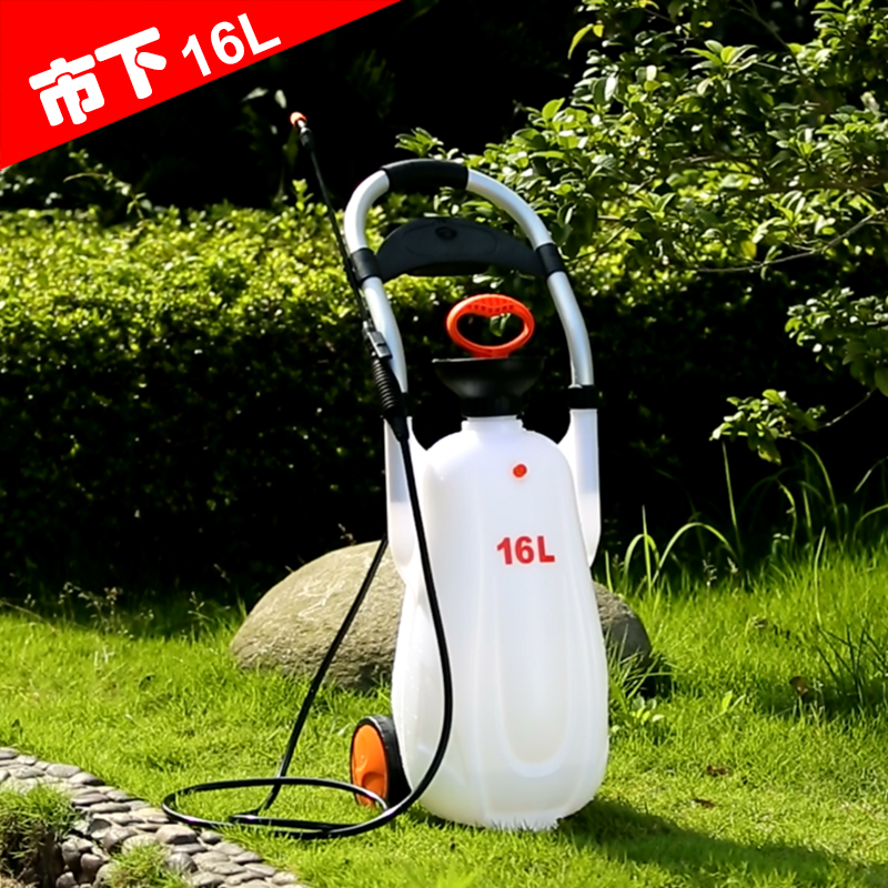 16L验厂双口洗眼器 移动式洗眼器 紧急冲淋洗眼器 便携式手推车