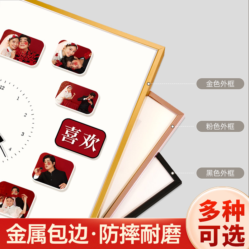 婚纱照时钟表摆件定制照片相框结婚送新人的实用新婚礼物情侣高级