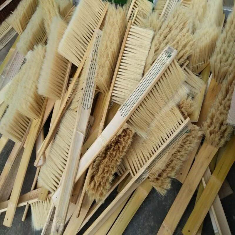 长把竹柄硬毛刷长毛刷尼龙丝纺织工业面粉机洁刷子三把以上