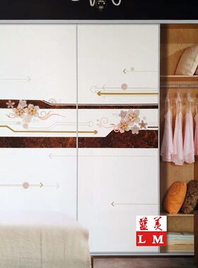 厂家强化艺术钢化防爆玻璃门壁橱趟门滑推拉磨砂门来图定制