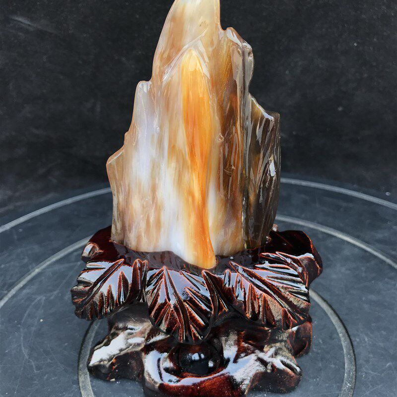 缅甸树化玉天然摆件