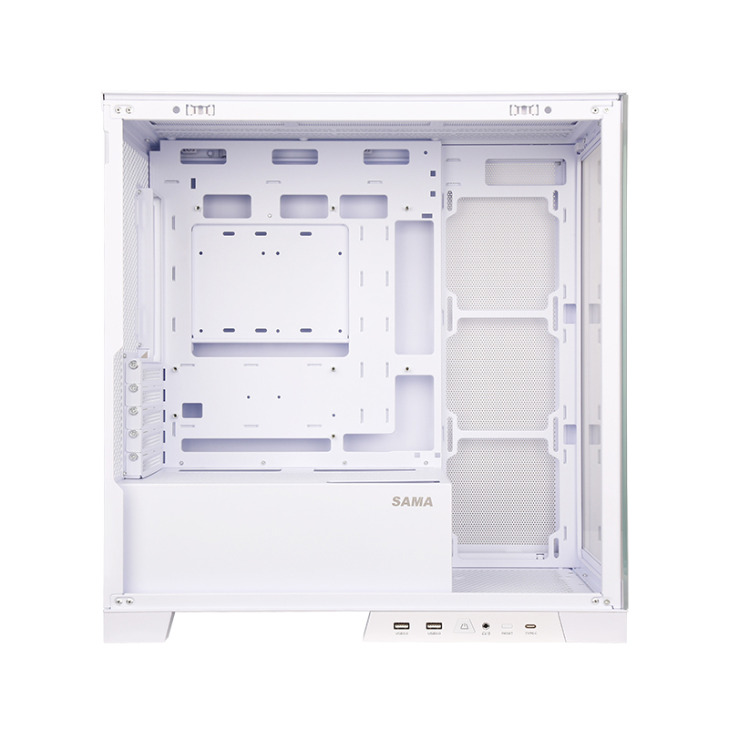 先马新境界纯白海景房机箱MATX台式机主机箱电脑小机箱侧透新镜界