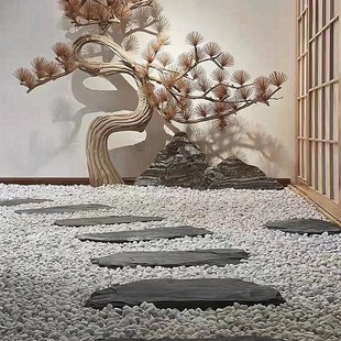 青石板园林踏步石汀步庭院草坪脚踏石地砖文化砖板岩铺院子的砖