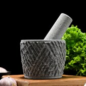 捣碎辣椒剥蒜压蒜器大号手工捣蒜器石头蒜臼子家用研磨器石臼捣药