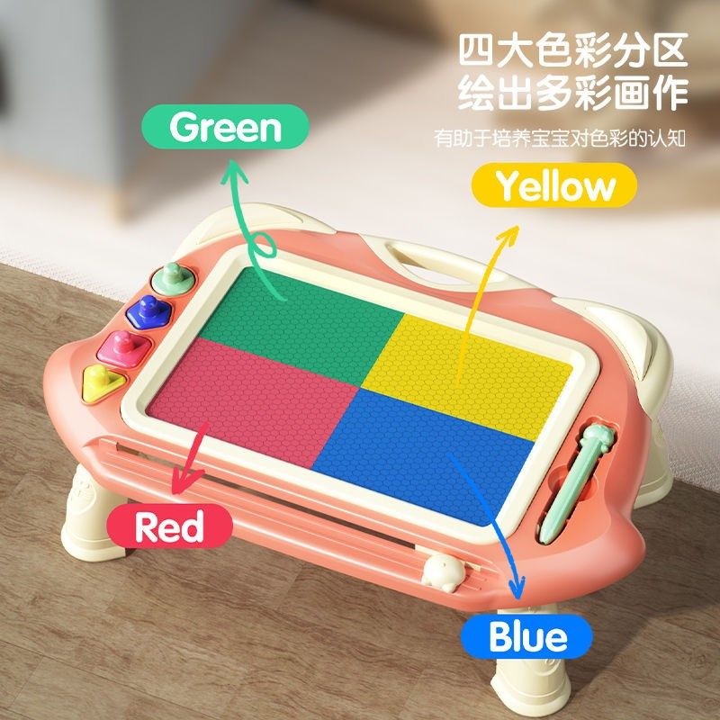 儿童磁性画板彩色涂鸦板幼儿宝宝擦家用磁力支架式消除写字板