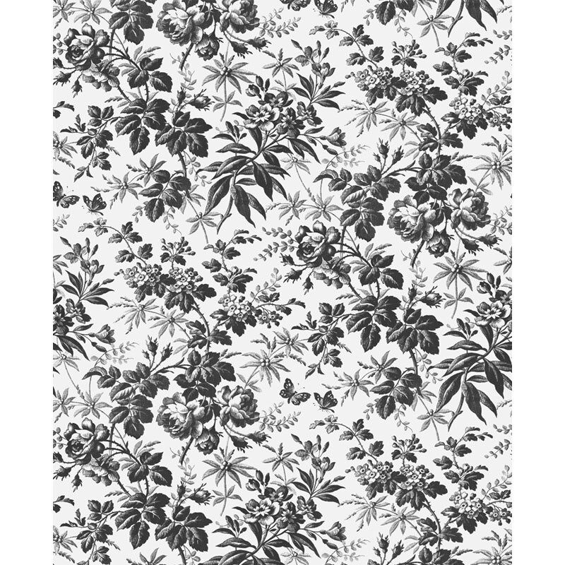 旧家具翻新贴纸自粘墙纸玫瑰黑色防潮防油加厚玻璃贴画墙贴in风
