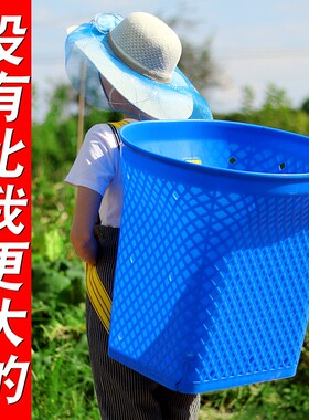 胶背篓塑料背筐大号买菜篮子家用背筐仿竹编背篓采茶竹篓舞蹈道具