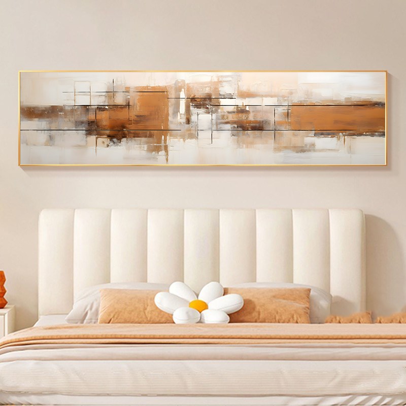 抽象卧室床头装饰画诧寂风艺术卧背景墙壁画酒店房间宾馆挂画