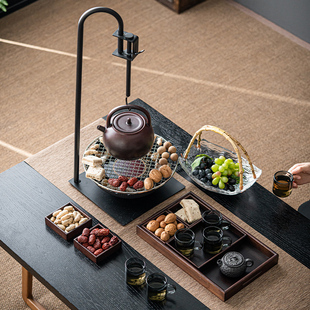 室内家用网红烤火炉电陶炉煮茶器玻璃泡Y茶全套配 围炉煮茶壶套装