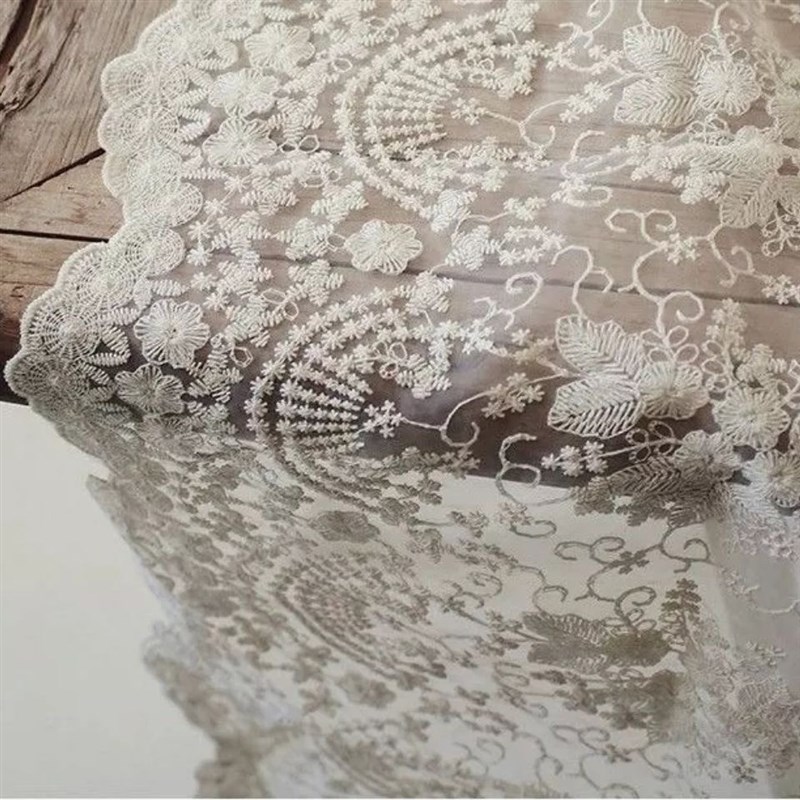 岁月静好白色蕾丝桌布 法式温柔家居装饰布艺 拍摄道具