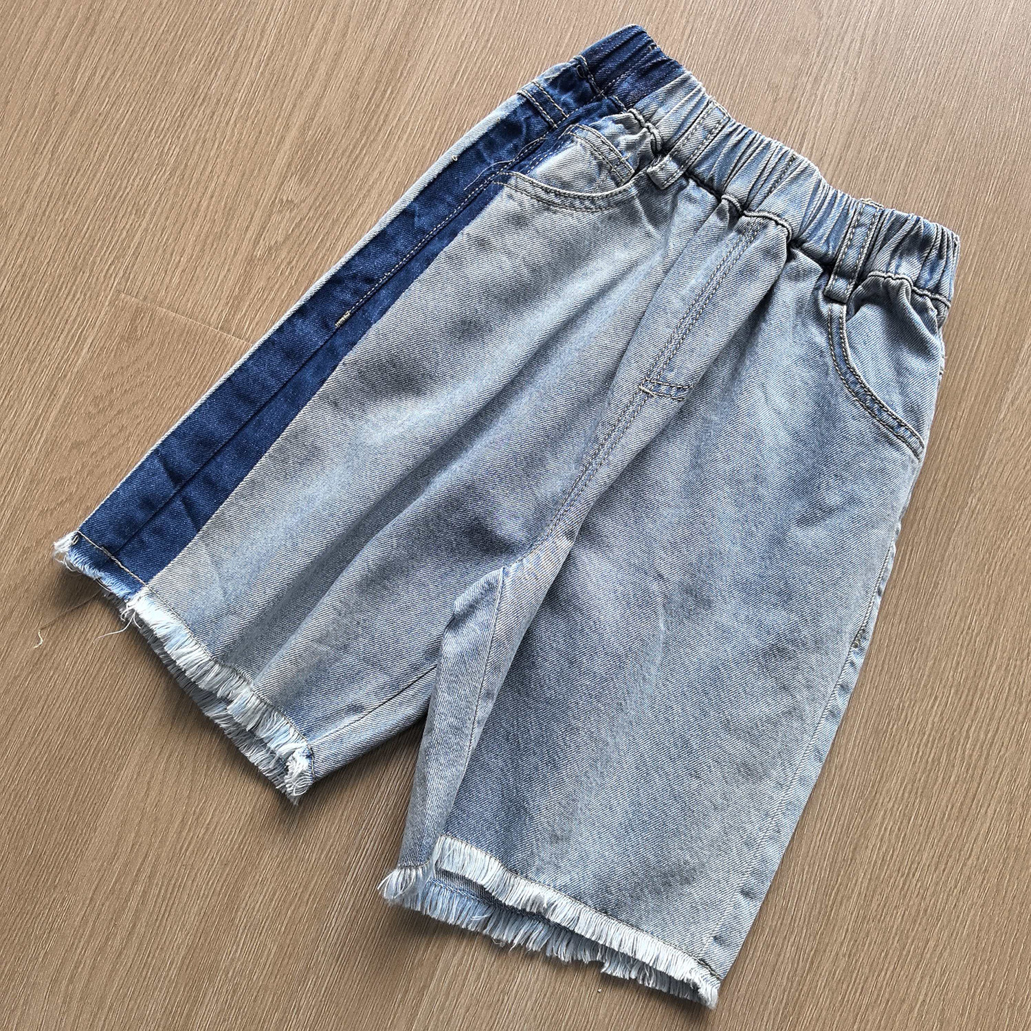 100男童牛仔裤夏季儿童休闲五分裤子