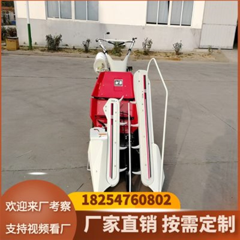 小型稻谷收割机农用小型割稻谷机手扶自走式小麦水稻收割打捆一体