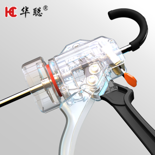 华聪玻璃胶枪自动断胶省力结构胶打胶枪软胶玻璃枪轴承打胶枪