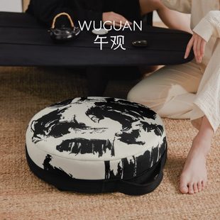 午观 家用地上厚坐墩 吾观茶事 蒲团坐垫客厅阳台飘窗榻榻米中式