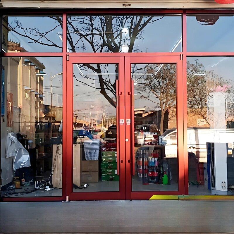 肯德基门厂家订做铝合金感应门地轴玻璃门商铺门店铺门进户门定制